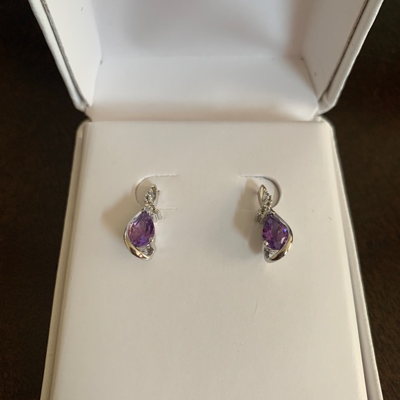 Amethyst earrings from Lord and Taylor - Picture 2 of 2